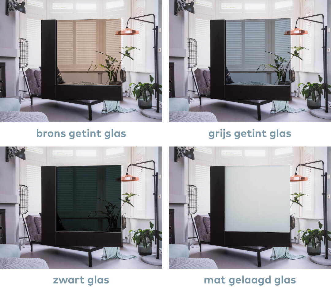 industrieel mat kleur getint glassoorten