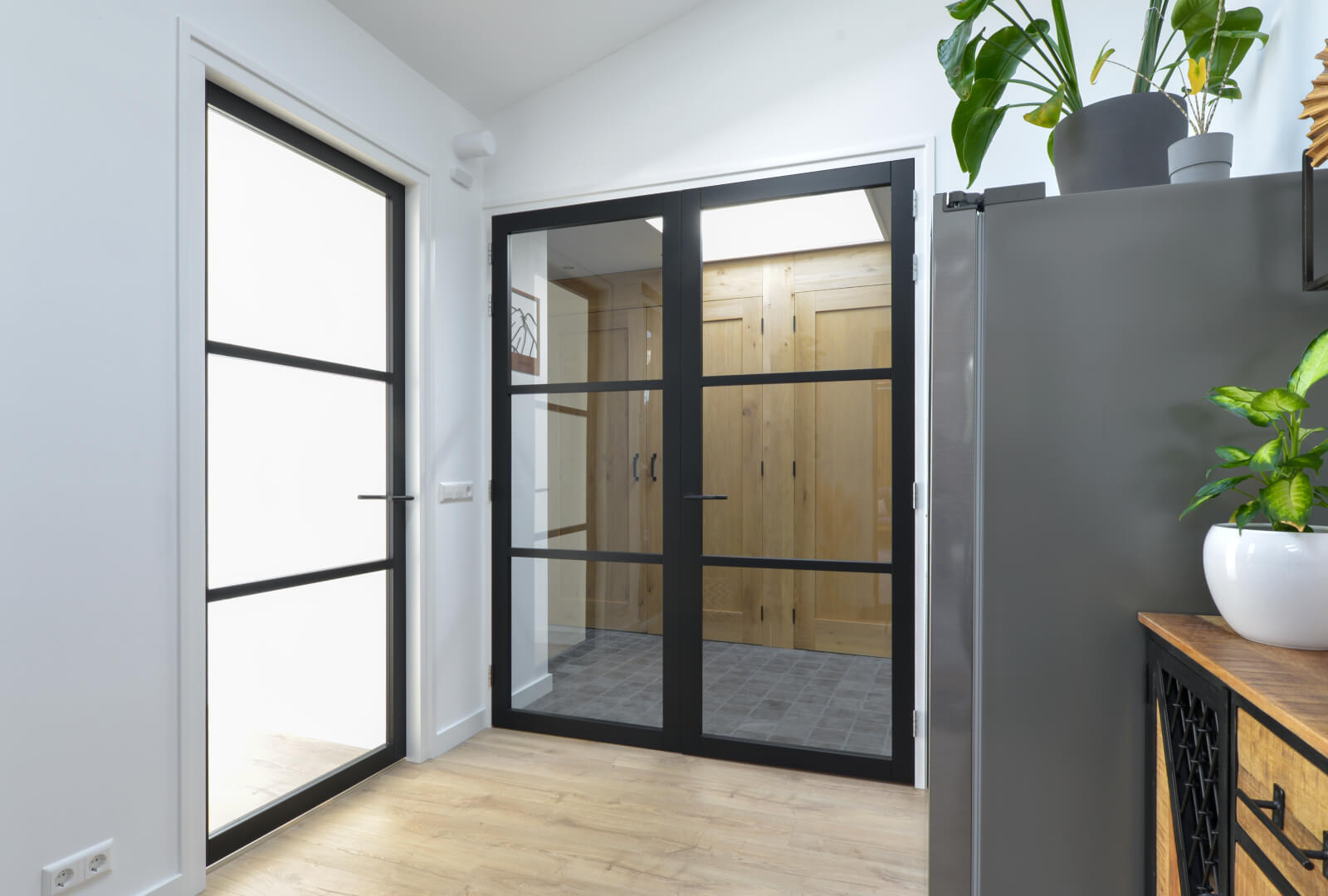 Geplooid steek Ideaal Binnendeuren zwart industrieel design inspiratie