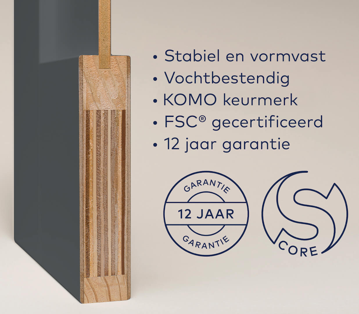 s-core vormvaste kern topkwaliteit hout